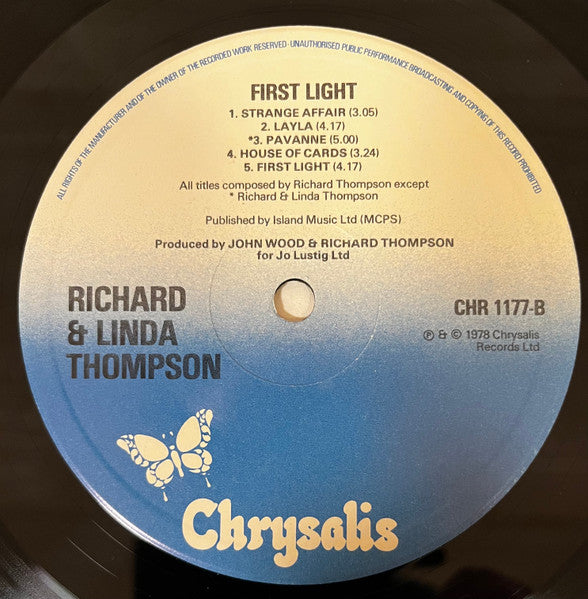 Richard & Linda Thompson : First Light (LP, Album)