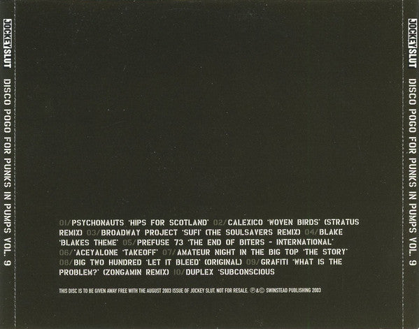 Various : Disco Pogo For Punks In Pumps Vol. 9 (CD, Comp)