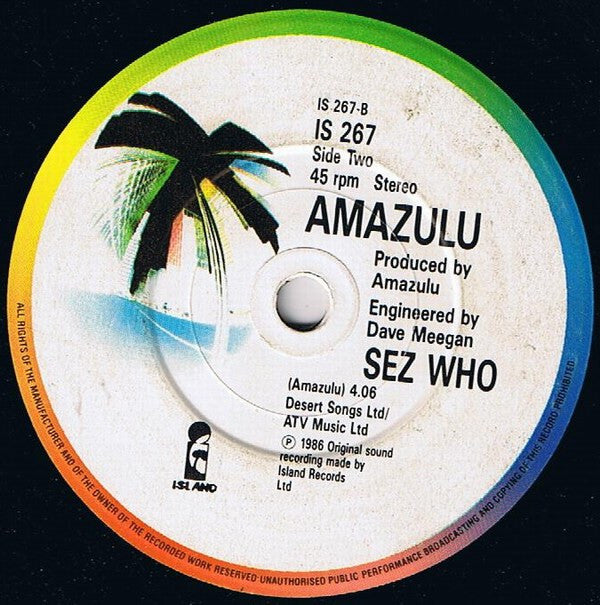 Amazulu : Things The Lonely Do (7", Single)