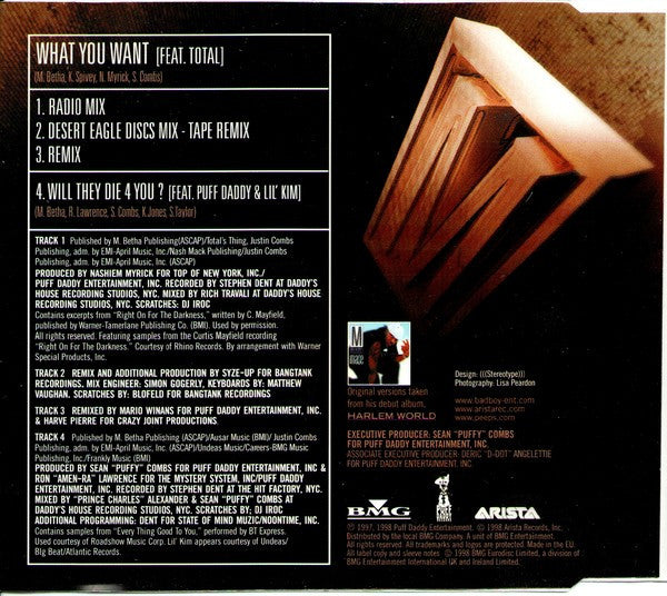 Mase Featuring Total : What You Want (CD, Single)
