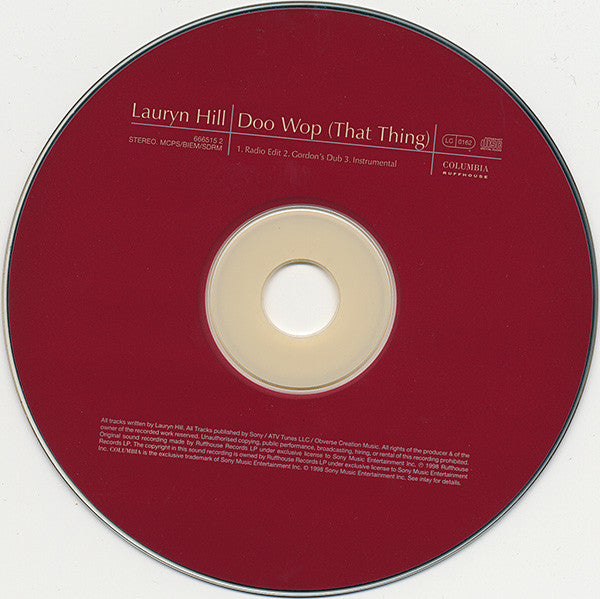 Lauryn Hill : Doo Wop (That Thing) (CD, Single, CD1)