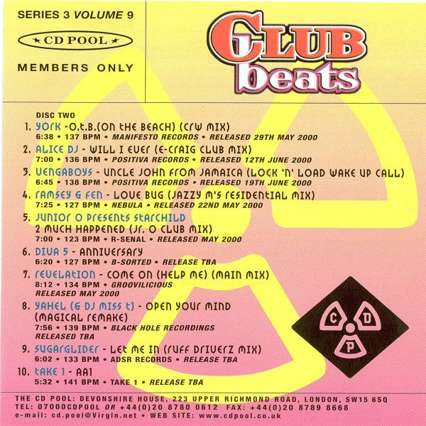 Various : Club Beats (Series 3 Volume 9) (2xCD, Comp, Promo)