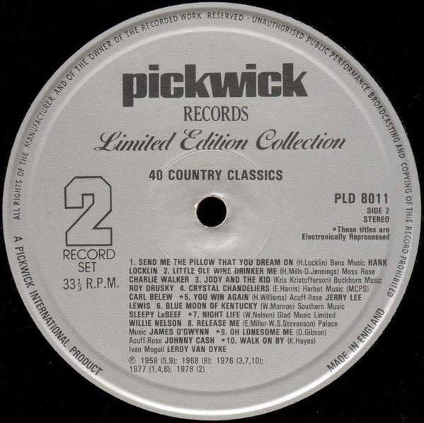 Various : 40 Country Classics (2xLP, Comp, Ltd)