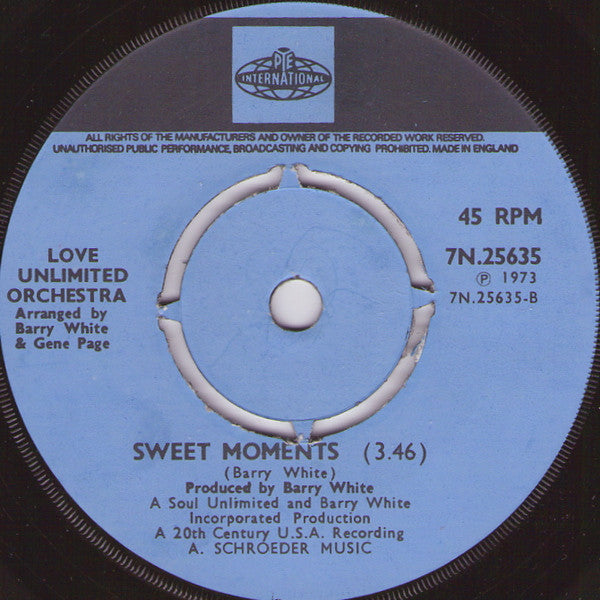 Love Unlimited Orchestra : Love's Theme (7")