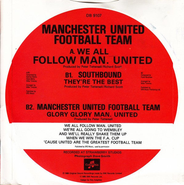 Manchester United Football Team : We All Follow Man. United (7", Single)