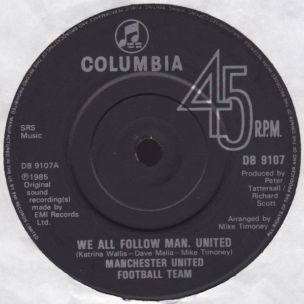 Manchester United Football Team : We All Follow Man. United (7", Single)