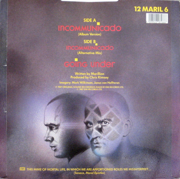 Marillion : Incommunicado (12", Single)