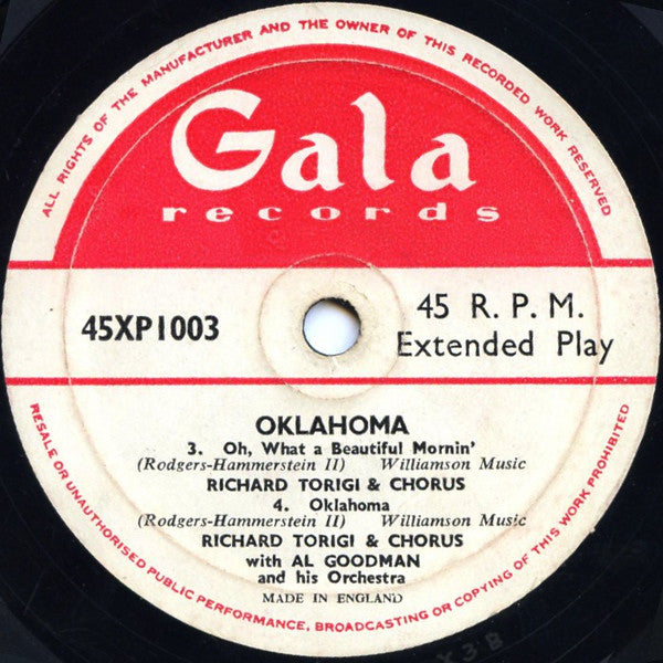 Richard Torigi & Gretchen Rhoads With Al Goodman And His Orchestra : Oklahoma (7", EP)