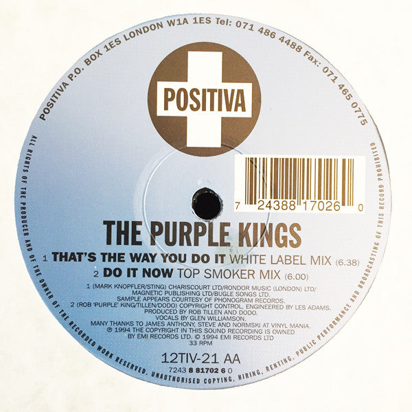 The Purple Kings : That's The Way You Do It (12", Maxi)