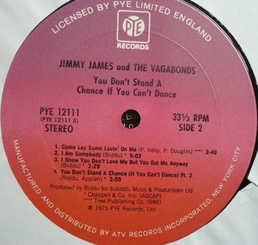 Jimmy James & The Vagabonds : You Don't Stand A Chance If You Can't Dance (LP, Album)