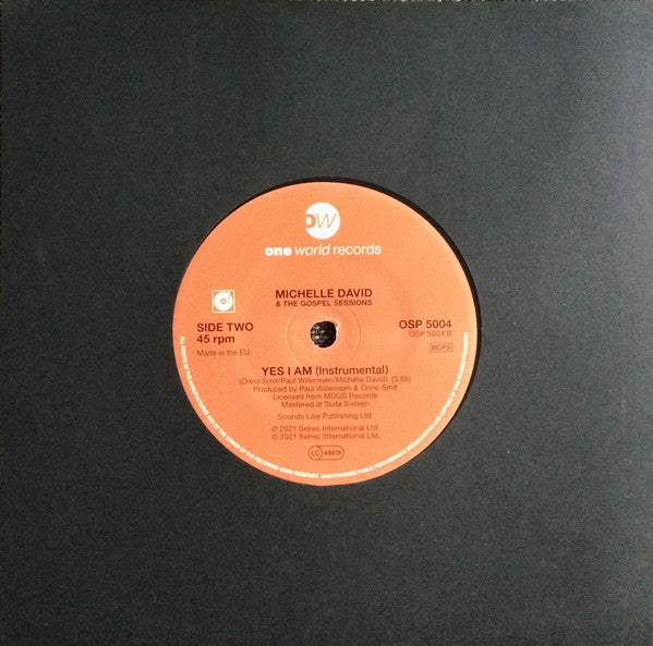 Michelle David & The Gospel Sessions : Yes I Am (7", Single)