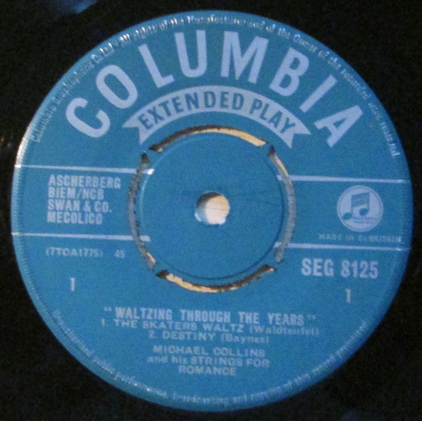 Michael Collins and his Strings for Romance : Waltzing Through The Years (7", EP, Mono)