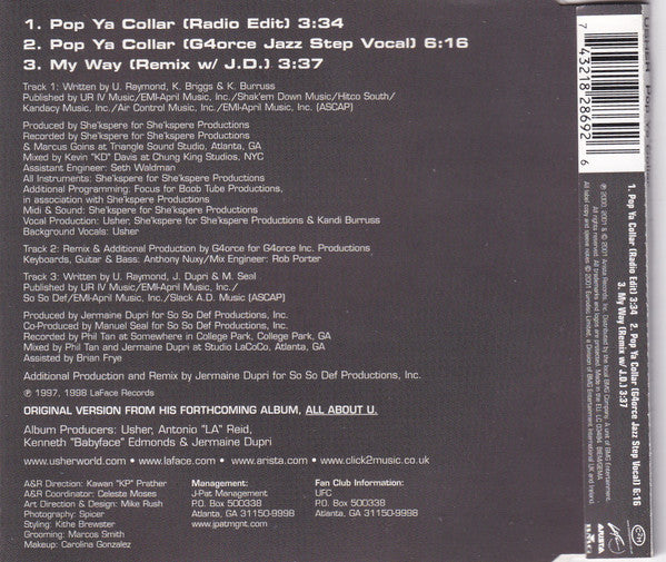 Usher : Pop Ya Collar (CD, Single)