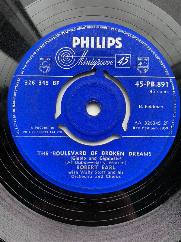 Robert Earl With Wally Stott And His Orchestra And Chorus : The Wonderful Secret Of Love / The Boulevard Of Broken Dreams (7", Single)
