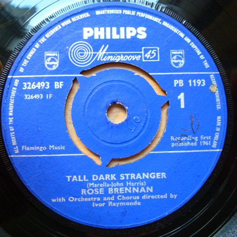 Rose Brennan : Tall Dark Stranger  (7", Single, 3 P)