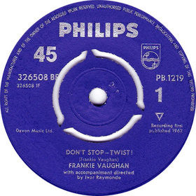 Frankie Vaughan : Don't Stop-Twist!  (7", Single, Mono)