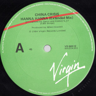 China Crisis : Hanna Hanna (Extended Mix) (12")
