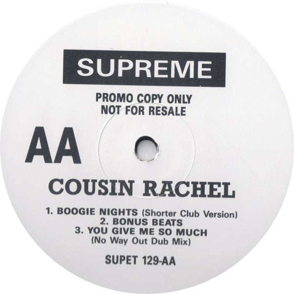 Cousin Rachel : Boogie Nights (12", Promo)