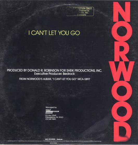 Norwood : I Can't Let You Go (12")