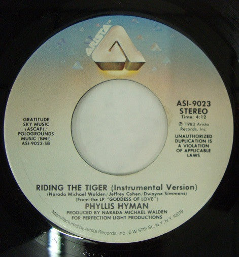 Phyllis Hyman : Riding The Tiger (7", Styrene)