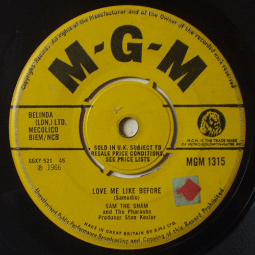 Sam The Sham & The Pharaohs : Lil' Red Riding Hood (7")