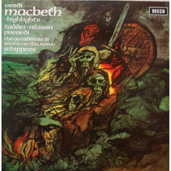 Giuseppe Verdi, Birgit Nilsson, Giuseppe Taddei, Bruno Prevedi, Dora Carral, Giuseppe Morresi, Virgilio Carbonari, Thomas Schippers, Chorus of the Accademia di Santa Cecilia, Rome*, Orchestra of the Accademia di Santa Cecilia, Rome* : Macbeth - Highlights (LP)