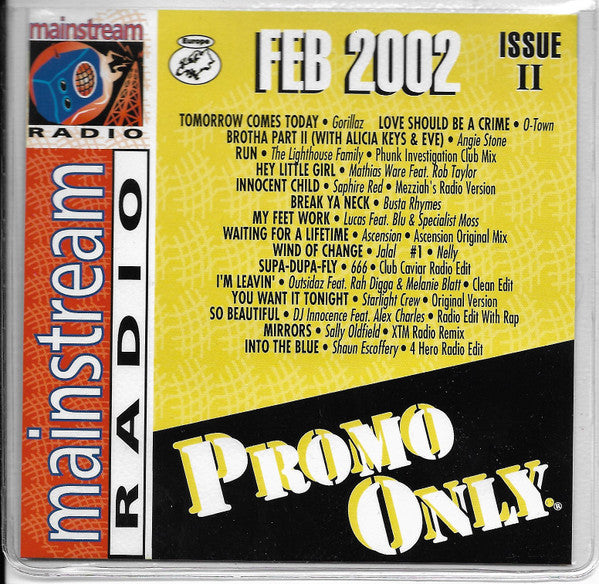 Various : Promo Only UK Mainstream Radio: Feb 2002 Issue II (CD, Comp, Promo)