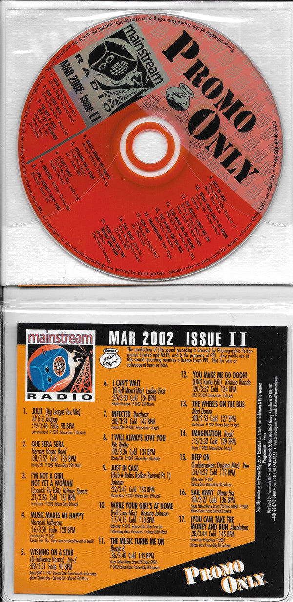 Various : Promo Only UK Mainstream Radio: Mar 2002 Issue II (CD, Comp, Promo, DJ )