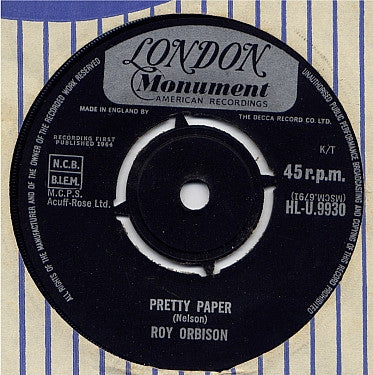 Roy Orbison : Pretty Paper /  Summersong (7", Single)