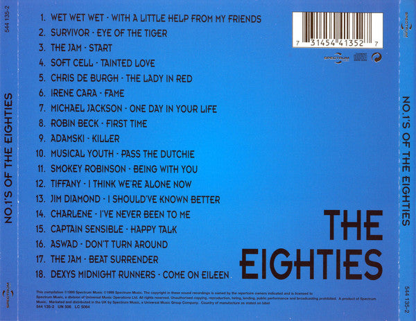 Various : No.1's Of The Eighties (CD, Comp)