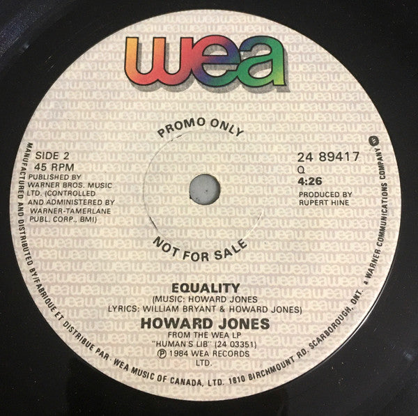 Howard Jones : Like To Get To Know You Well (7", Promo)