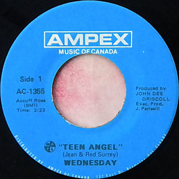 Wednesday (3) : Teen Angel / Taking Me Home (7", Single)