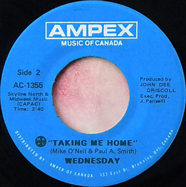 Wednesday (3) : Teen Angel / Taking Me Home (7", Single)