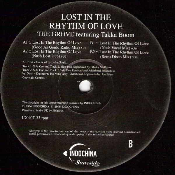 The Grove Featuring Taka Boom : Lost In The Rhythm Of Love (12")