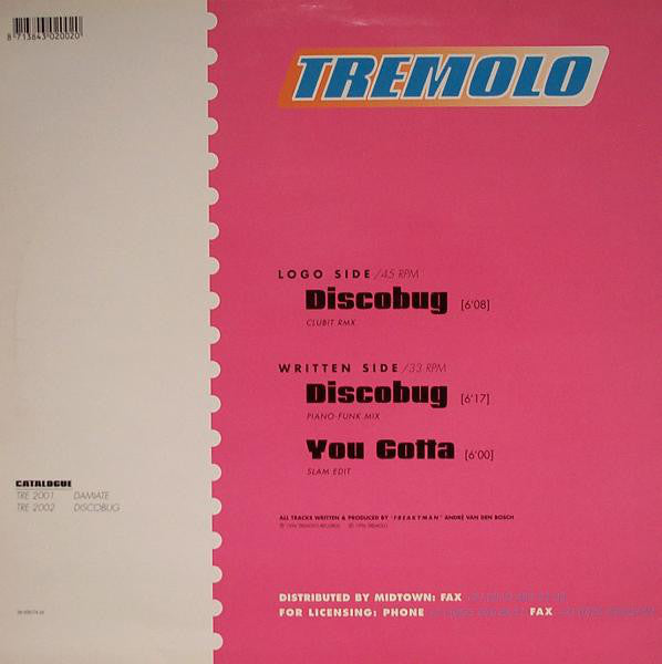 Freakyman : Discobug (12", Single)