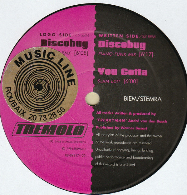 Freakyman : Discobug (12", Single)