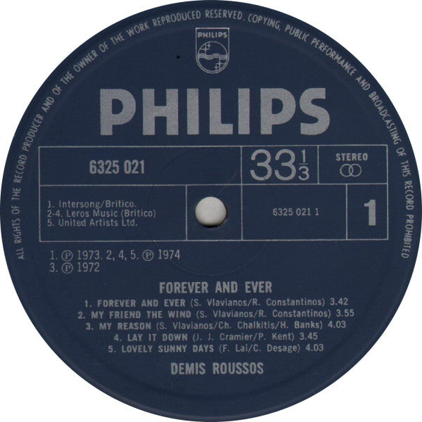 Démis Roussos* : Forever And Ever (LP, Album)