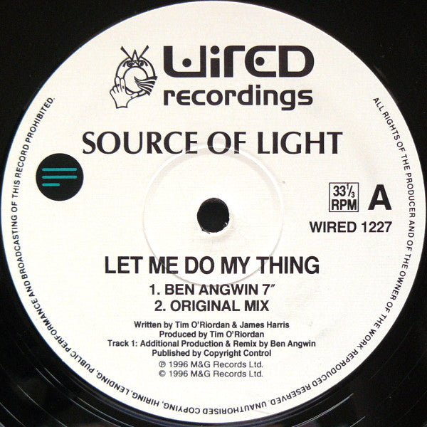 Source Of Light : Let Me Do My Thing (12")