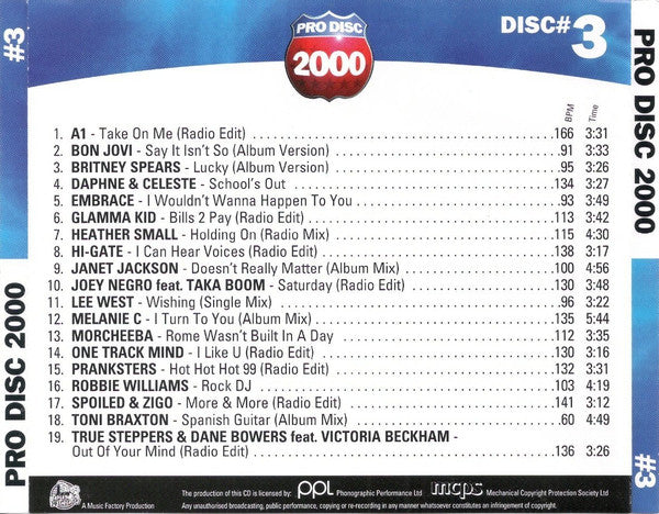 Various : Pro Disc 2000 #3 (CD, Comp, Promo)