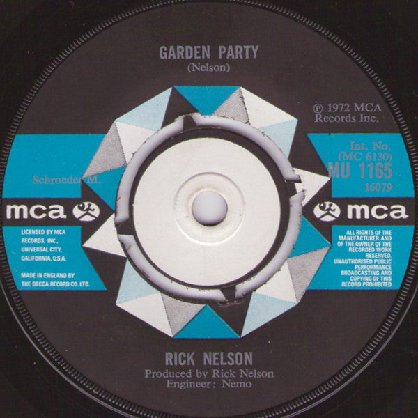 Ricky Nelson (2) : Garden Party (7", Single)