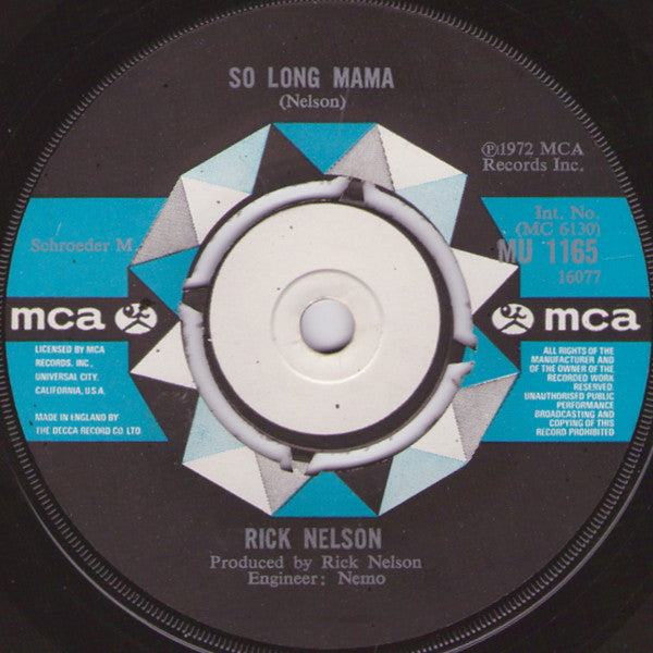 Ricky Nelson (2) : Garden Party (7", Single)