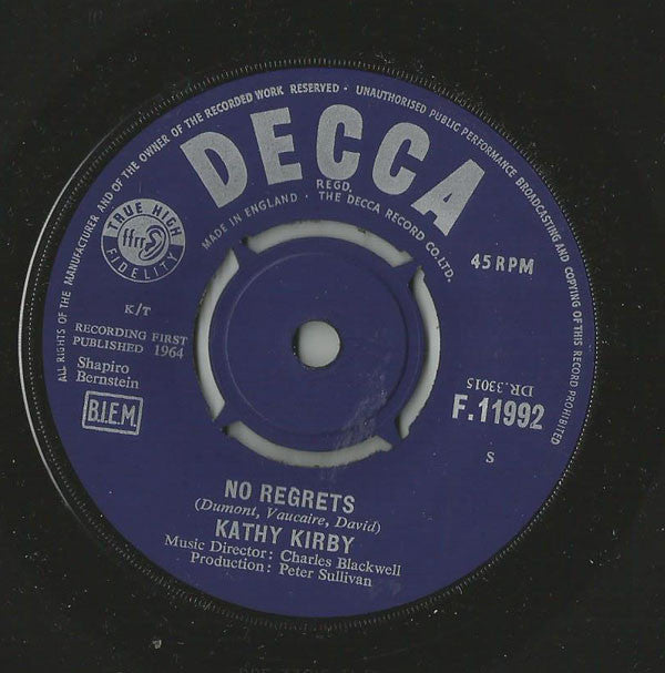 Kathy Kirby : Don't Walk Away (7", Single)
