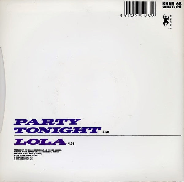 Gibson Brothers : Party Tonight (7", Single)