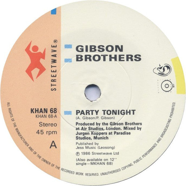 Gibson Brothers : Party Tonight (7", Single)
