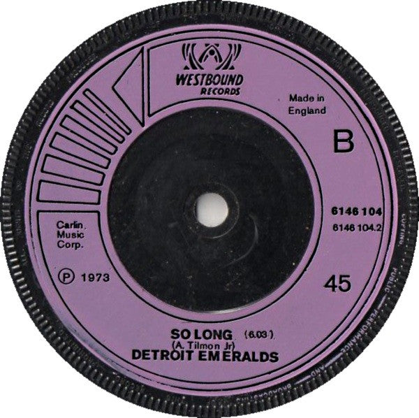 Detroit Emeralds : I Think Of You (7", Single)