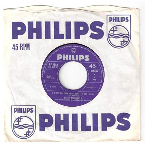 Dusty Springfield : I Close My Eyes And Count To Ten (7", Single, Mono)