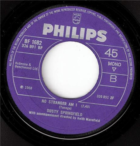 Dusty Springfield : I Close My Eyes And Count To Ten (7", Single, Mono)