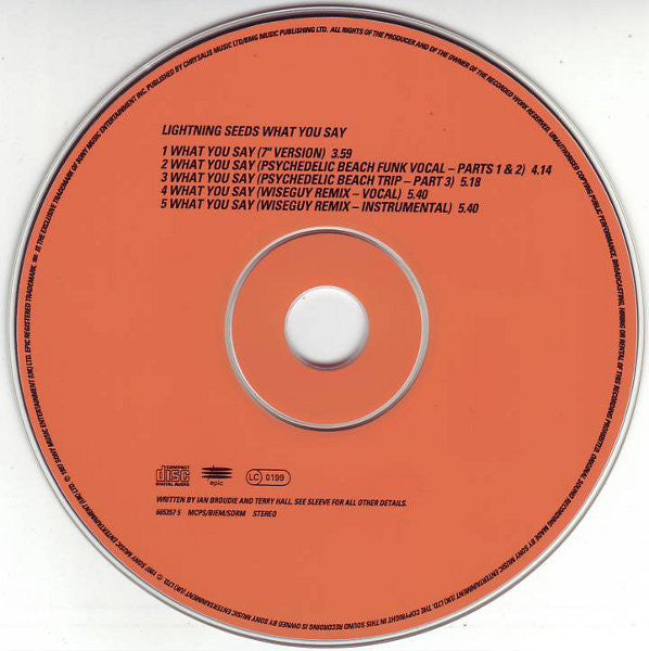 Lightning Seeds : What You Say (CD, Single)