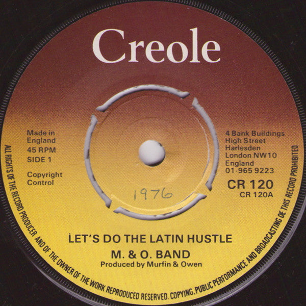 M & O Band : Let's Do The Latin Hustle (7", Single)