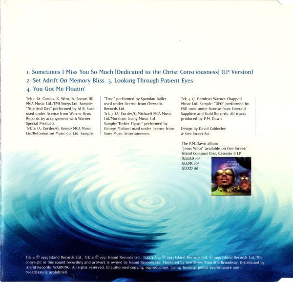 P.M. Dawn : Sometimes I Miss You So Much (Dedicated To The Christ Conciousness) (CD, Single)
